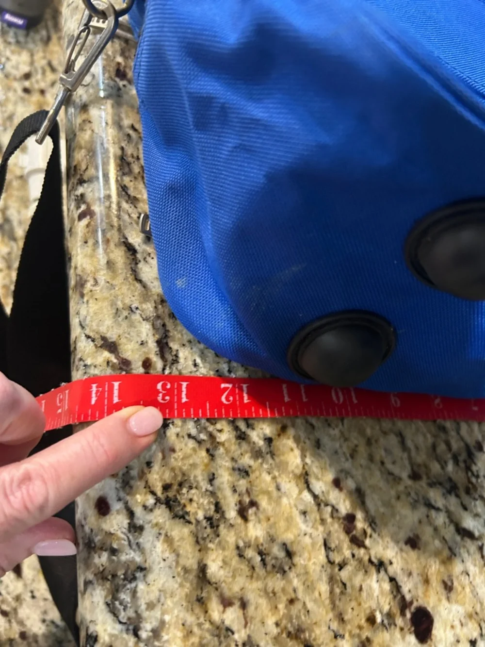 Blue Laptop Travel Bag with Black Trim